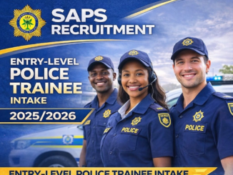 SAPS Recruitment Entry Level Police Trainee Intake for 2025/2026