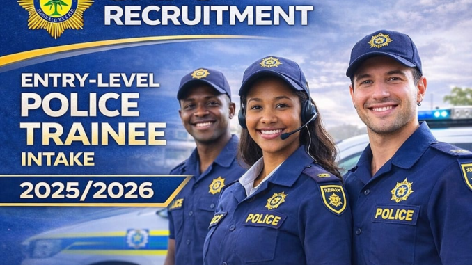 SAPS Recruitment Entry Level Police Trainee Intake for 2025/2026