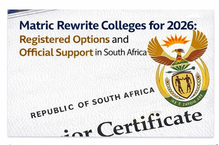 Matric Rewrite Colleges for 2026: Registered Options and Official Support in South Africa