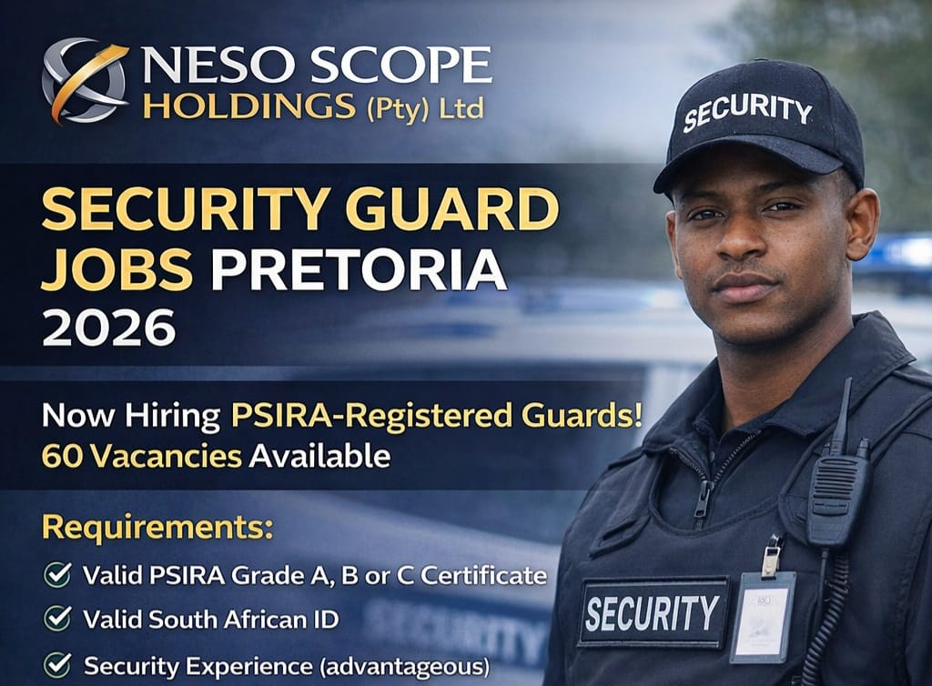 Security Guard Jobs in Pretoria 2026 | PSIRA Grade A, B, C