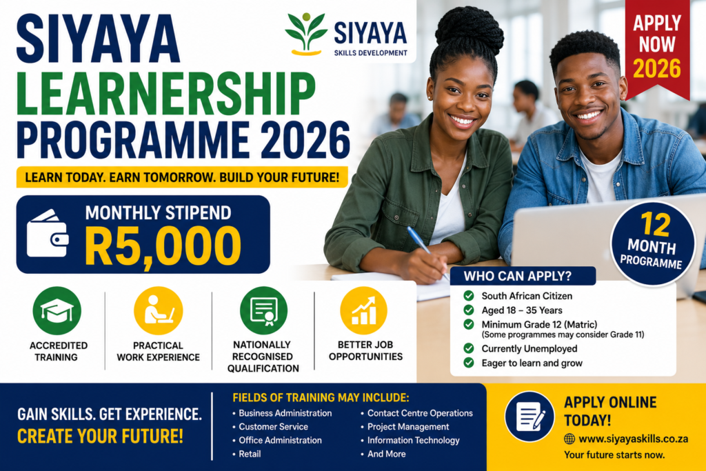 Siyaya Learnership Programme 2026