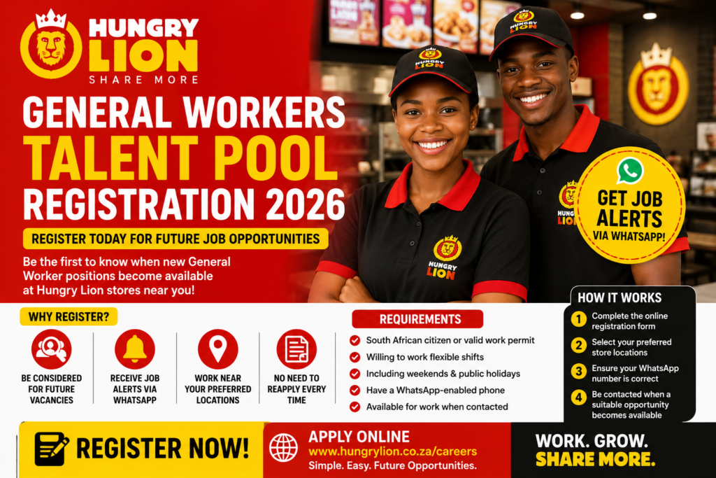 Hungry Lion General Workers Talent Pool